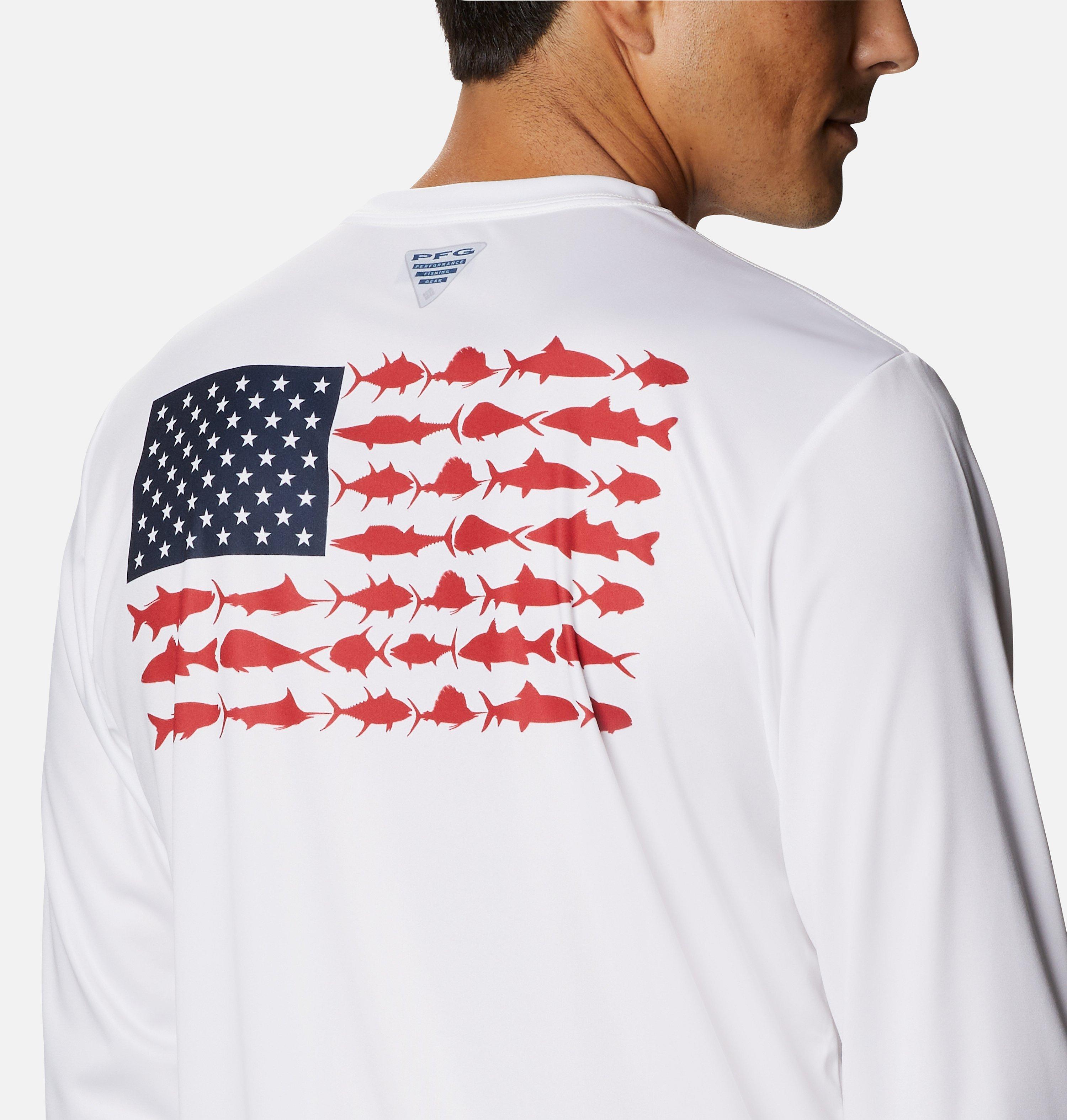 Men's PFG Terminal Tackle Fish Flag Long Sleeve Shirt - Tall 5