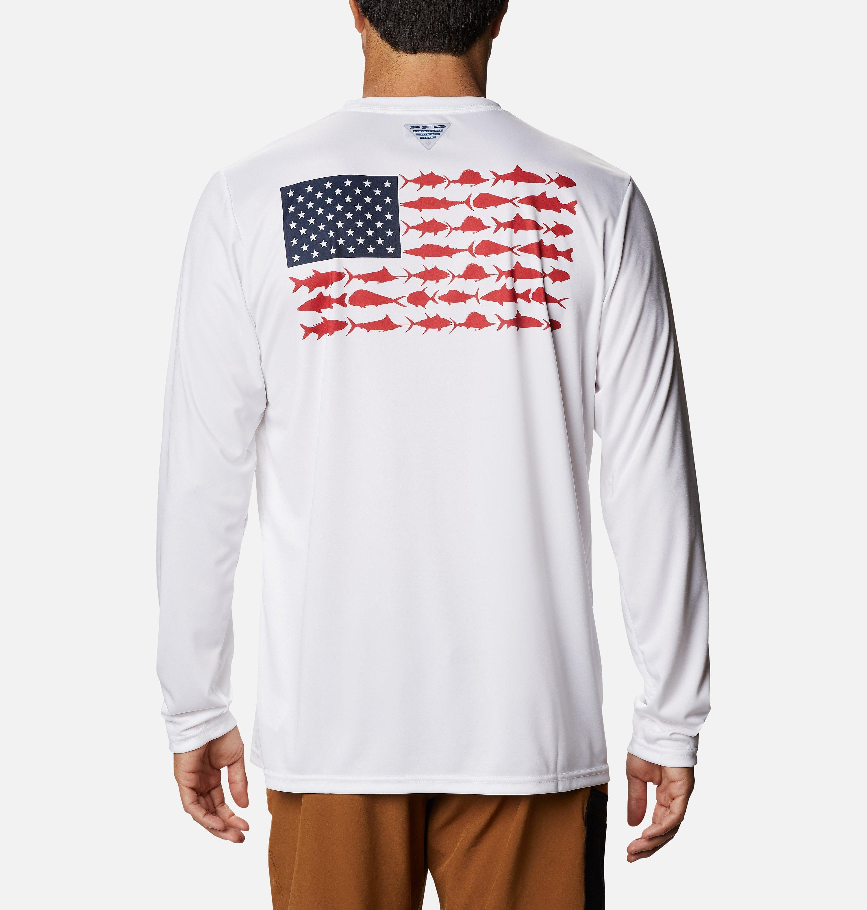 Men's PFG Terminal Tackle Fish Flag Long Sleeve Shirt - Tall 1