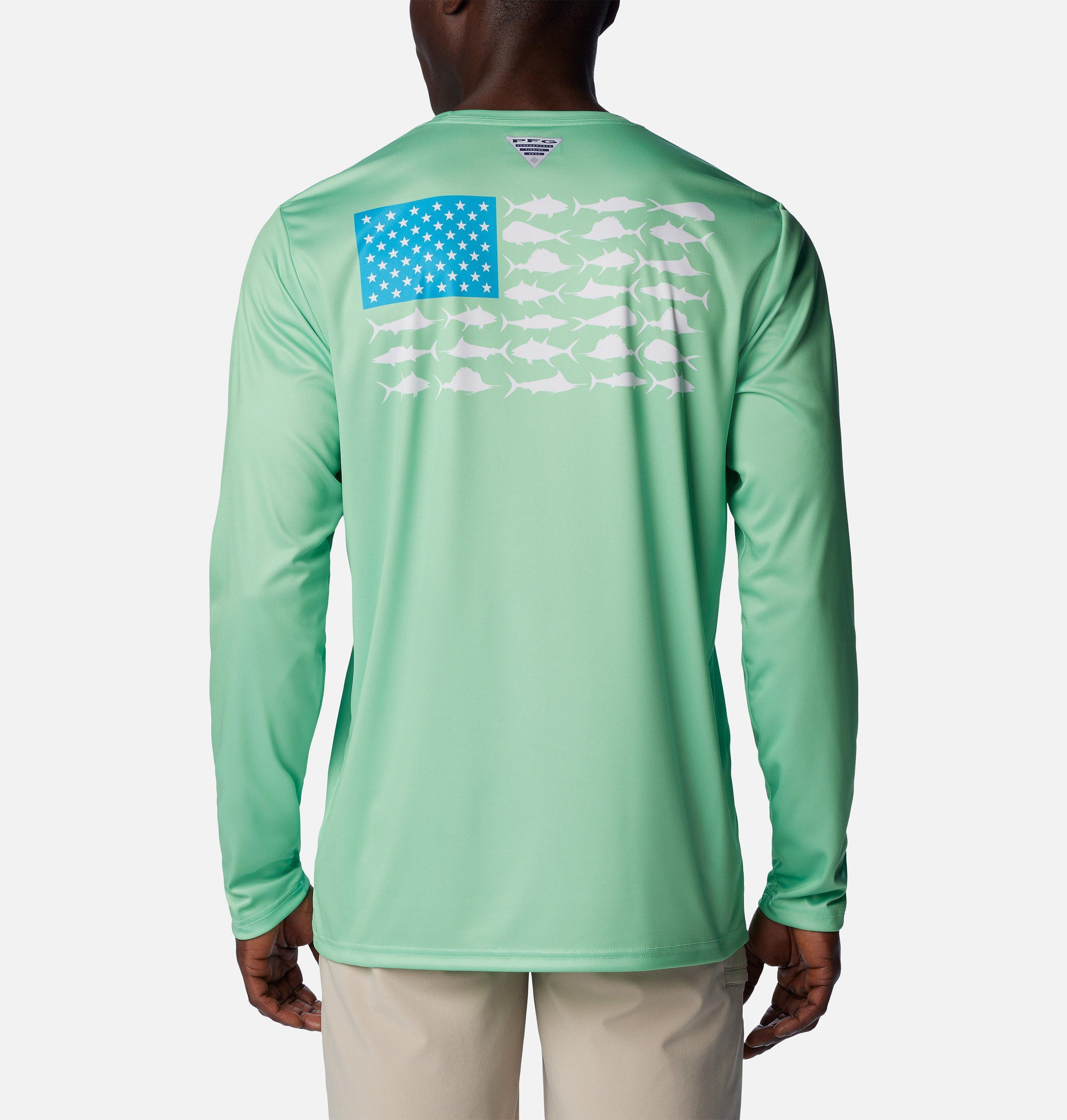 Men's PFG Terminal Tackle Fish Flag Long Sleeve Shirt - Tall 1
