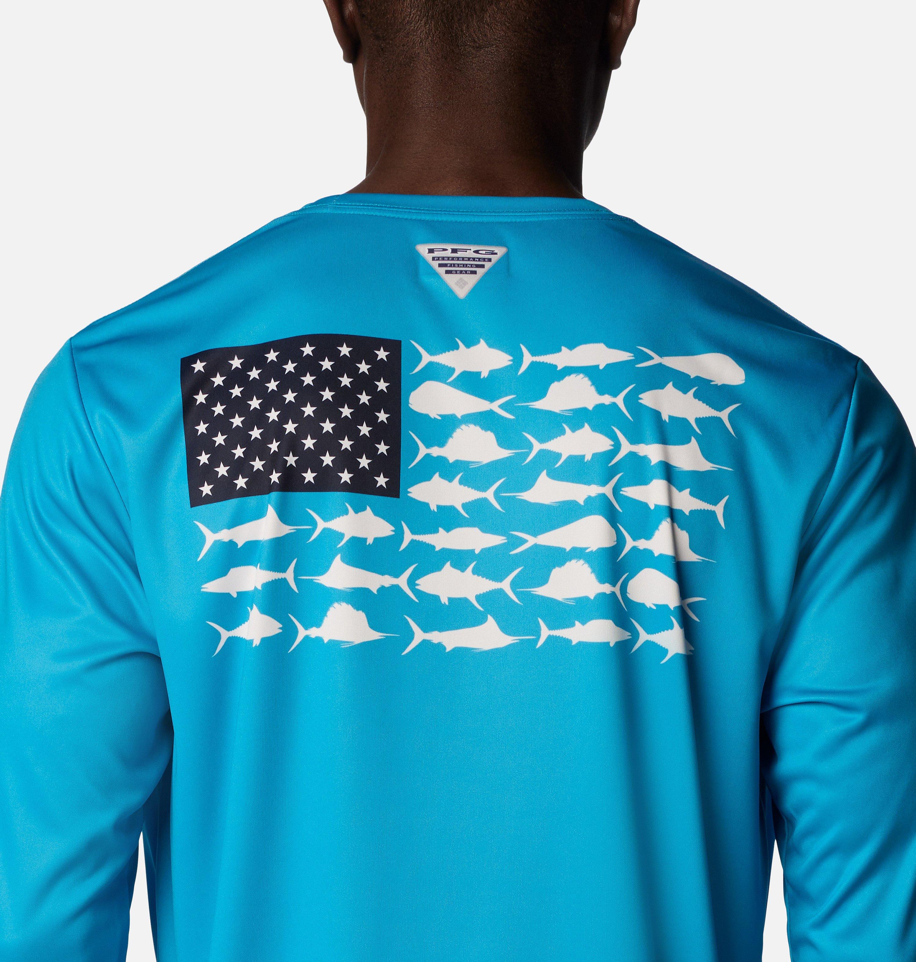Men's PFG Terminal Tackle Fish Flag Long Sleeve Shirt - Tall 5