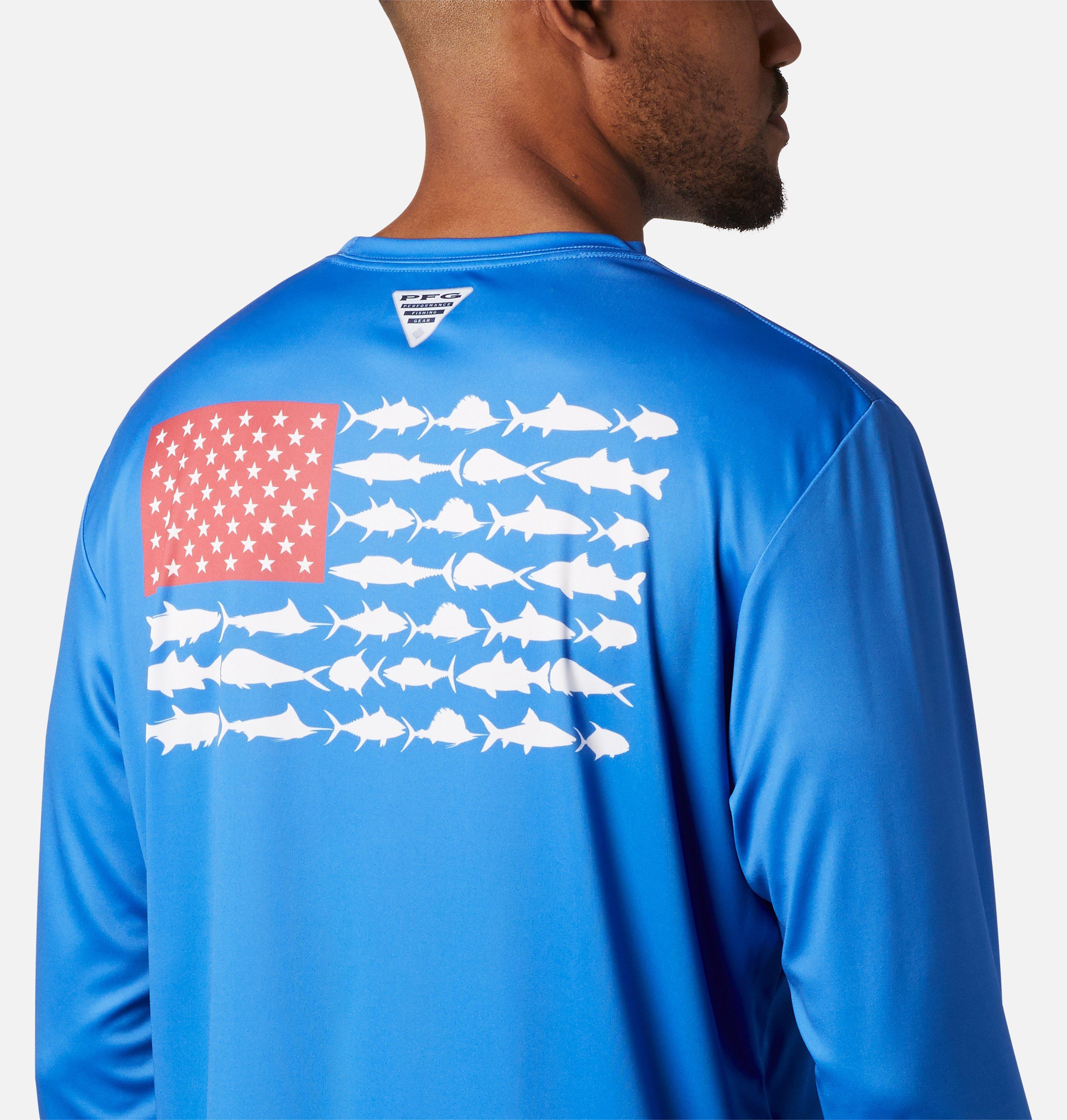 Men's PFG Terminal Tackle Fish Flag Long Sleeve Shirt - Tall 5