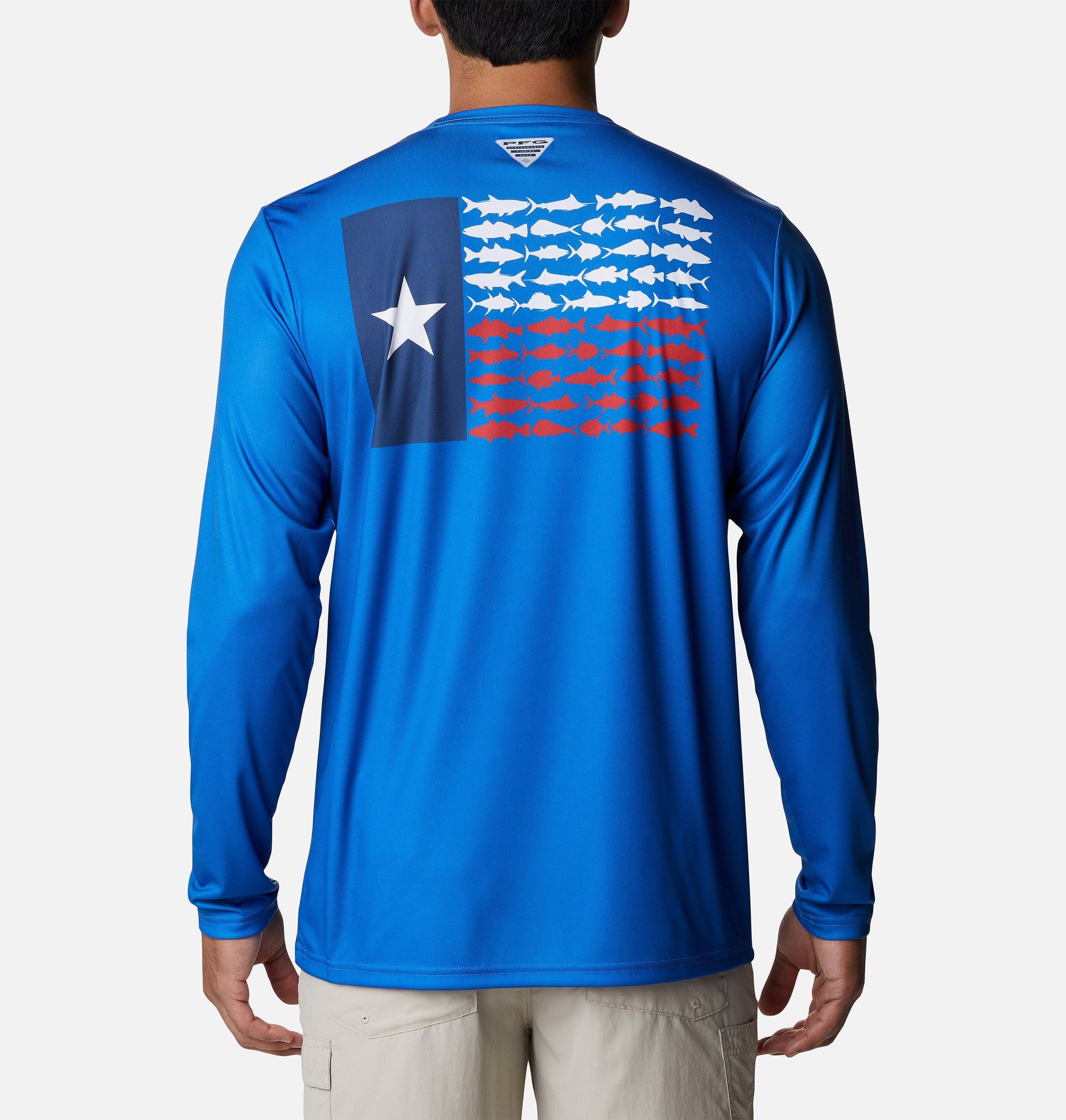 Men's PFG Terminal Tackle Fish Flag Long Sleeve Shirt - Tall 1