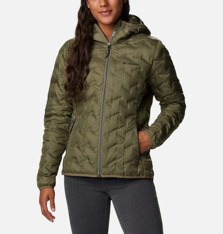 Delta Ridge Down Hooded Jacket | 397 | XS, Color: Stone Green, image 1