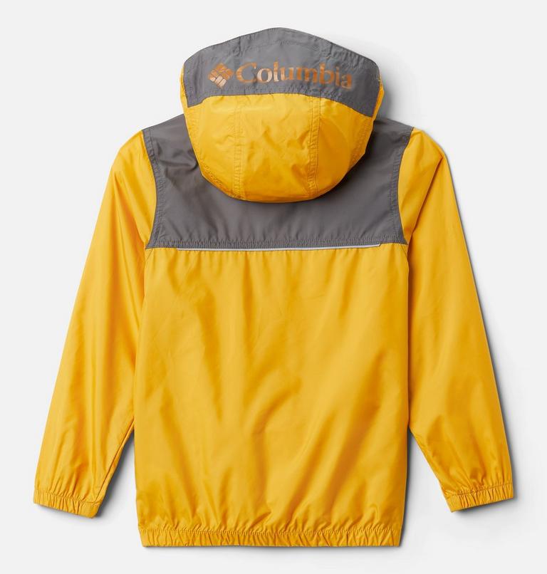 Youth Bloomingport Windbreaker, Color: Bright Gold, City Grey, image 2