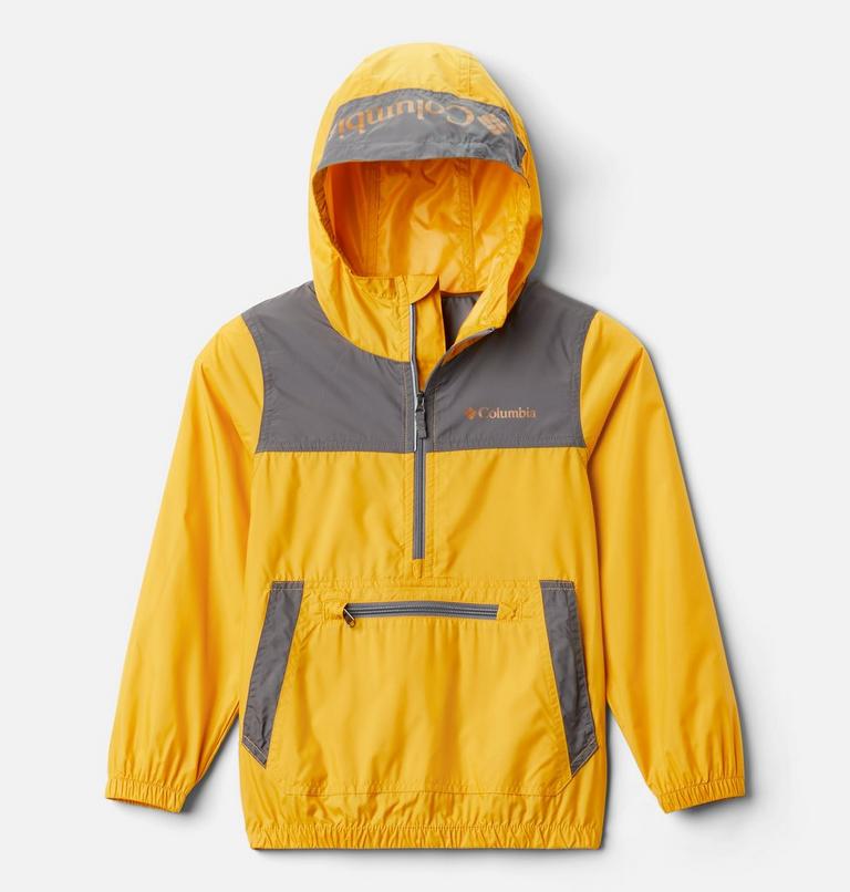 Youth Bloomingport Windbreaker, Color: Bright Gold, City Grey, image 1