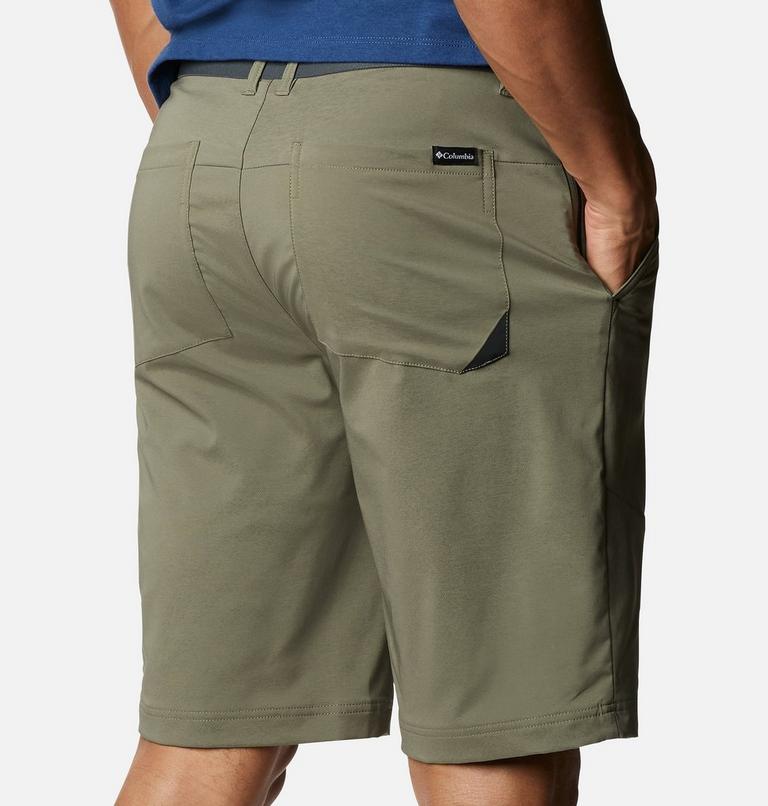 Men's Tech Trail Hiking Shorts, Color: Stone Green, image 5