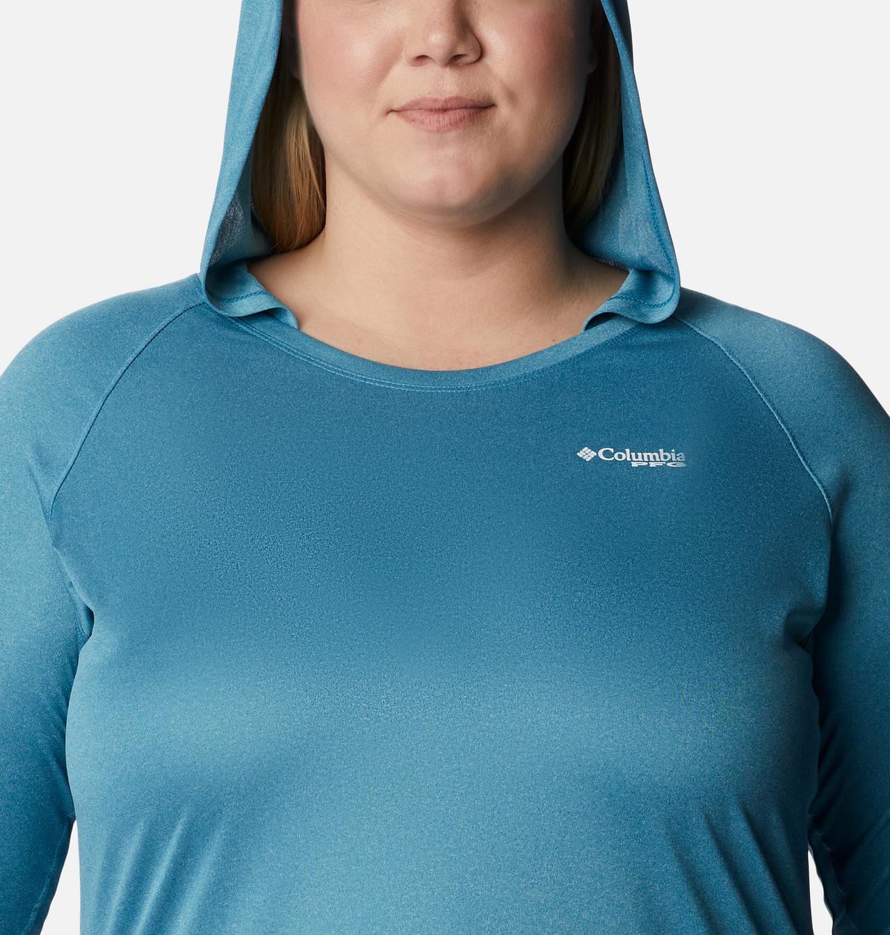 Women's PFG Tidal Tee™ Heather Hoodie - Plus Size 4