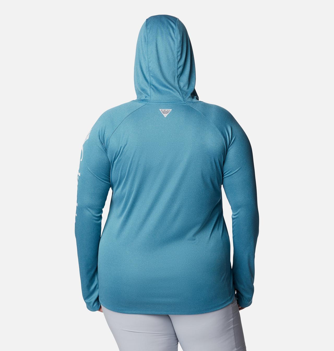 Women's PFG Tidal Tee™ Heather Hoodie - Plus Size 2