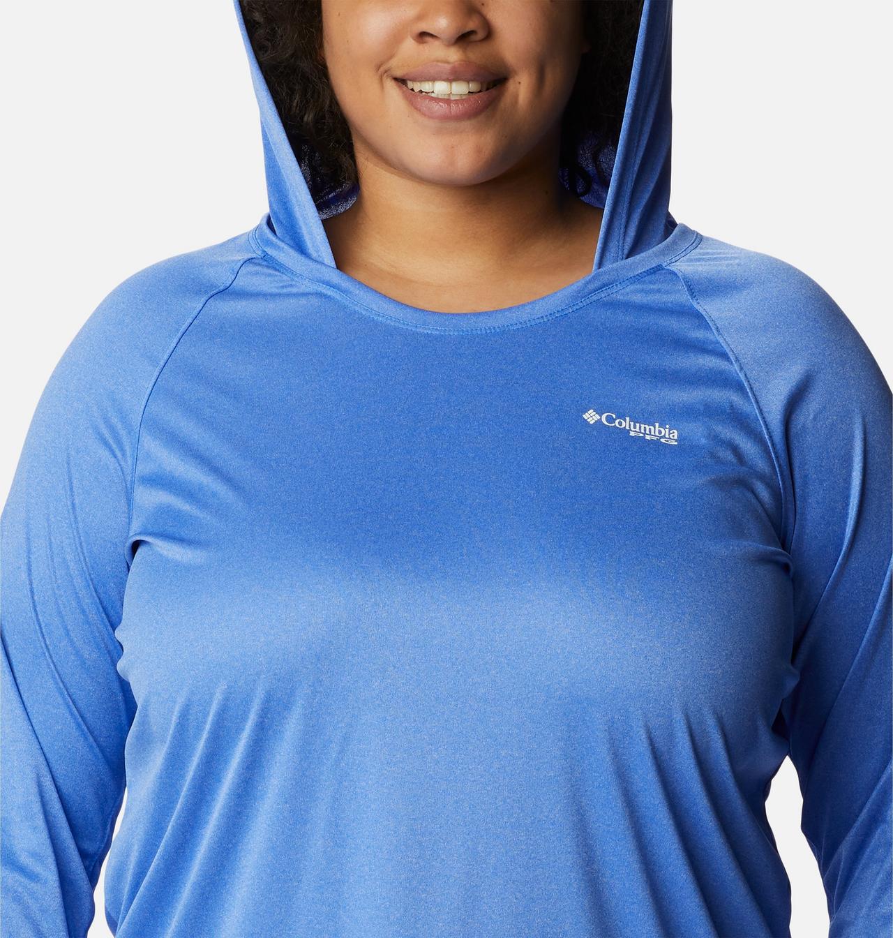 Women's PFG Tidal Tee™ Heather Hoodie - Plus Size 4