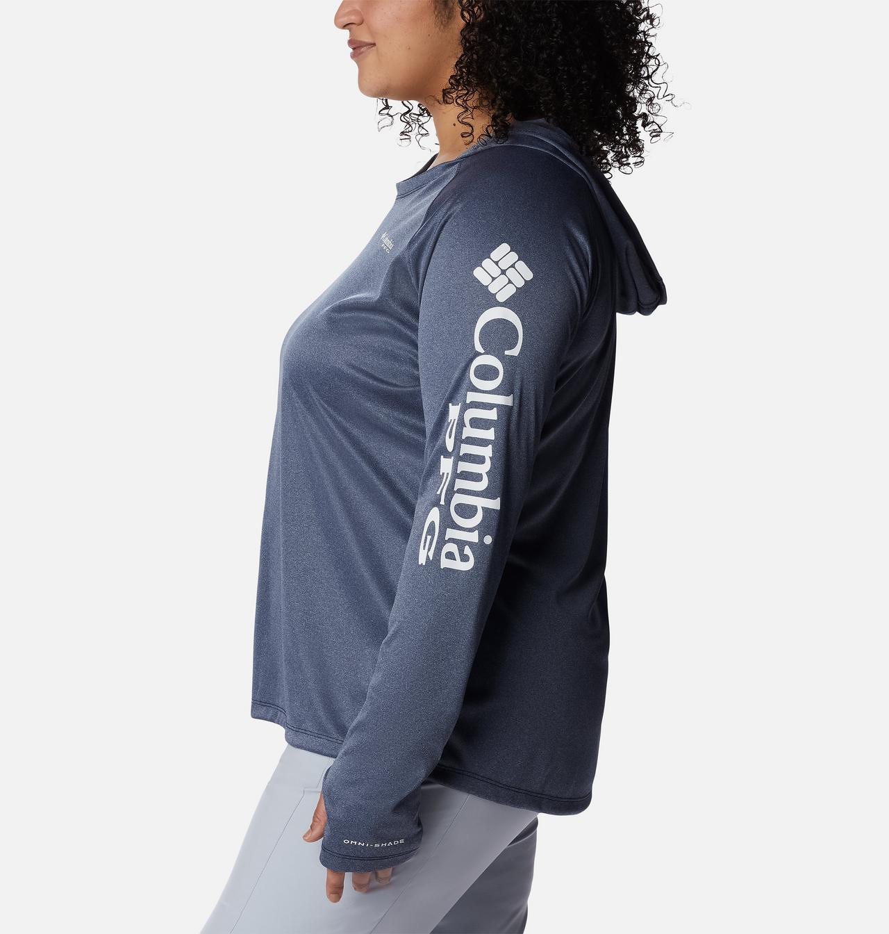 Women's PFG Tidal Tee™ Heather Hoodie - Plus Size 3