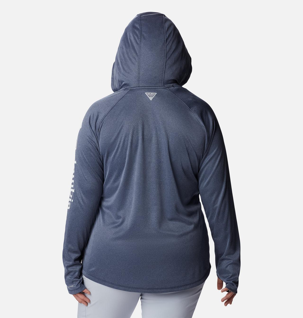 Women's PFG Tidal Tee™ Heather Hoodie - Plus Size 2
