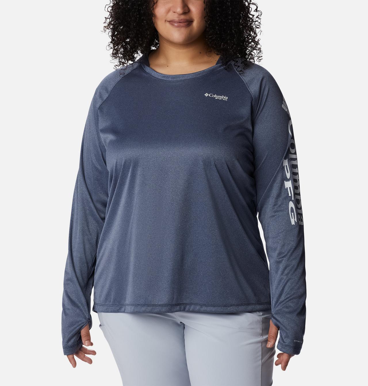 Women's PFG Tidal Tee™ Heather Hoodie - Plus Size 1