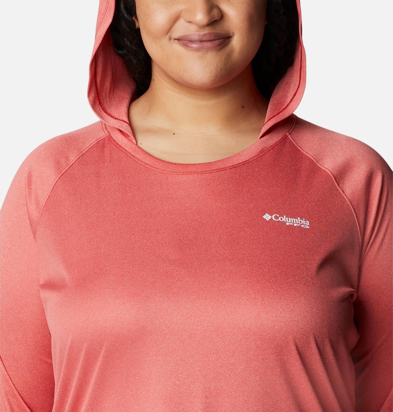 Women's PFG Tidal Tee™ Heather Hoodie - Plus Size 4