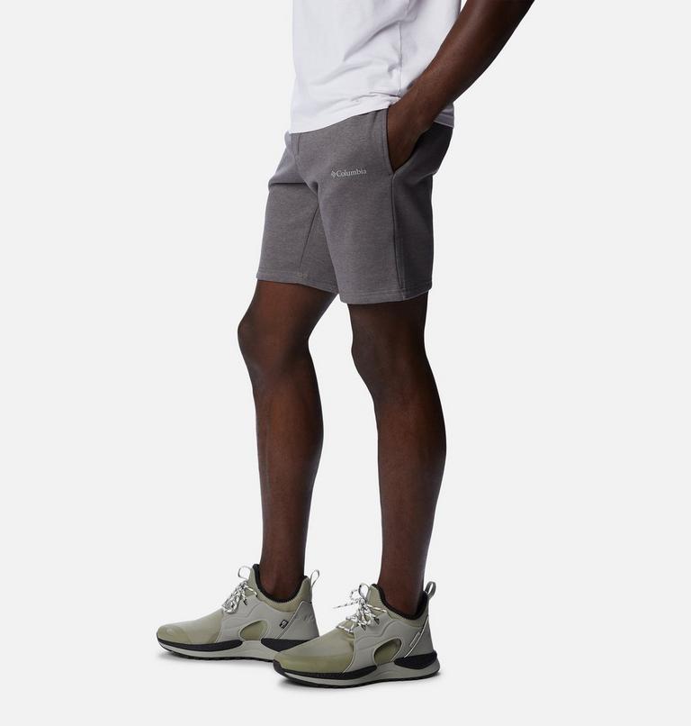 Men's Columbia Logo Fleece Shorts, Color: City Grey Heather, image 3