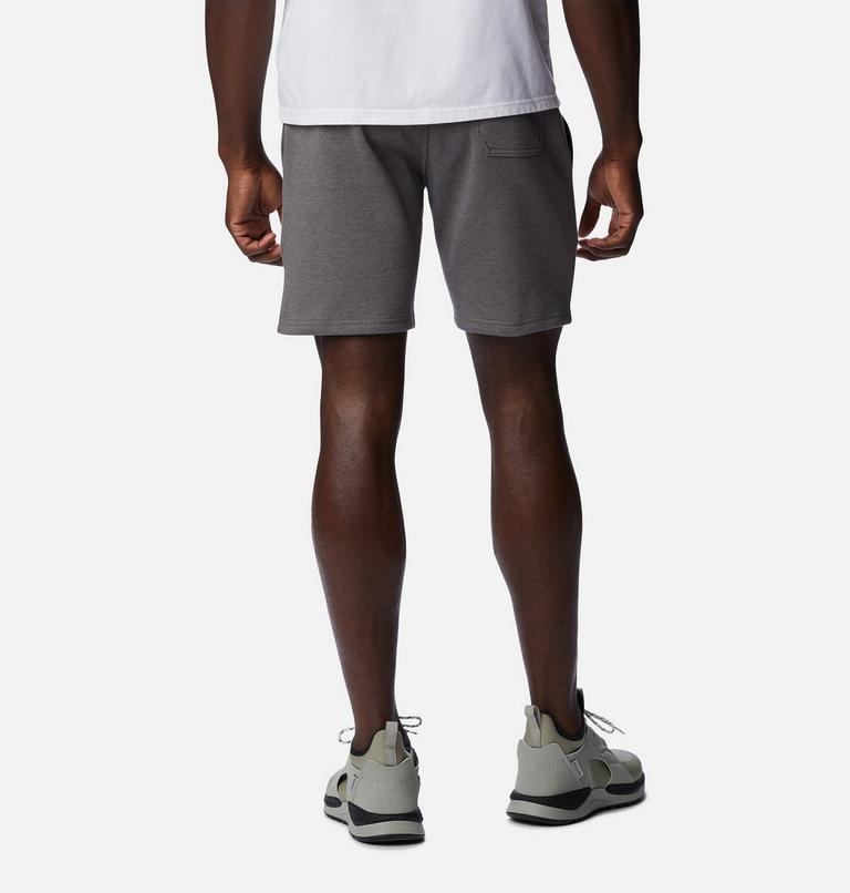 Men's Columbia Logo Fleece Shorts, Color: City Grey Heather, image 2