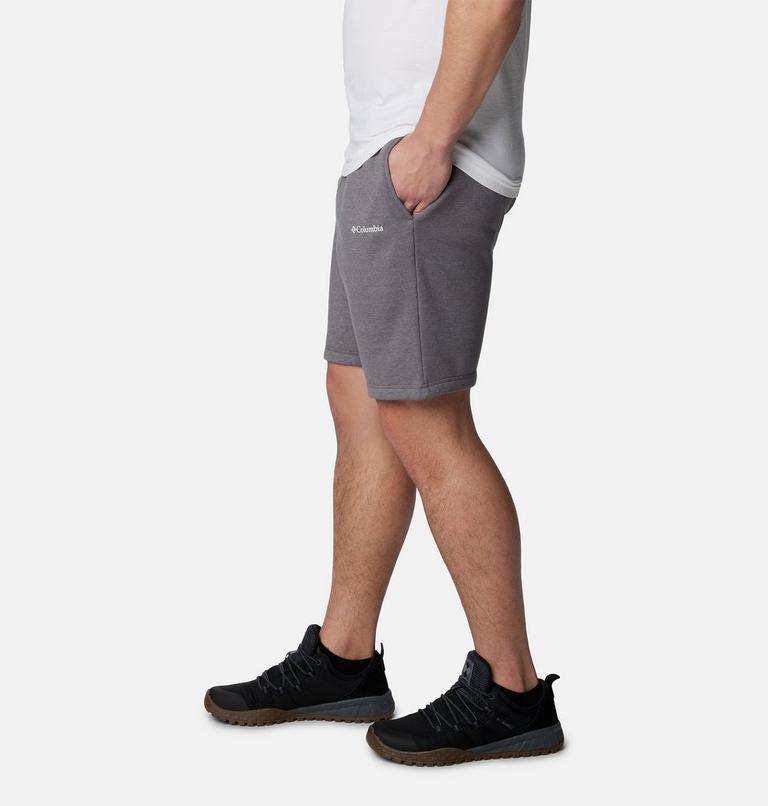 Men's Columbia Logo Fleece Shorts, Color: City Grey Heather, image 3