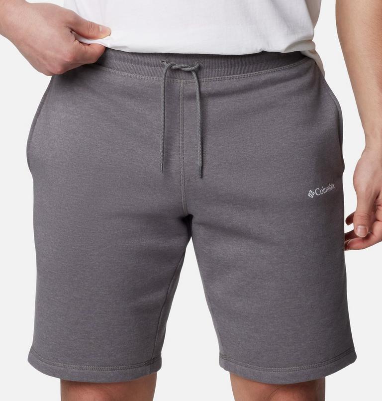 Men's Columbia Logo Fleece Shorts, Color: City Grey Heather, image 4