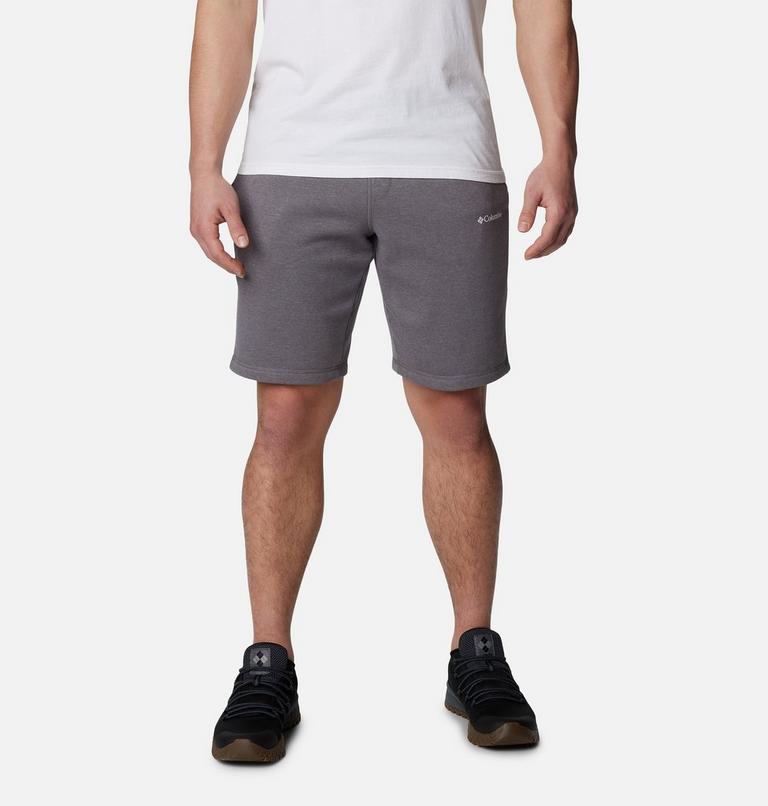Men's Columbia Logo Fleece Shorts, Color: City Grey Heather, image 1