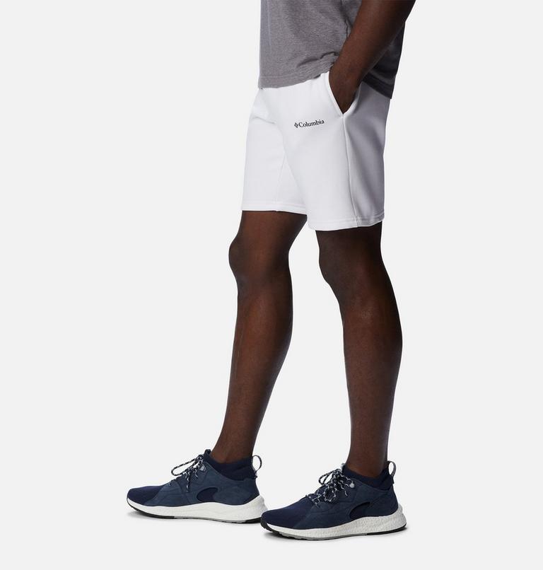 M Columbia Logo Fleece Short | 101 | L, Color: White, image 3