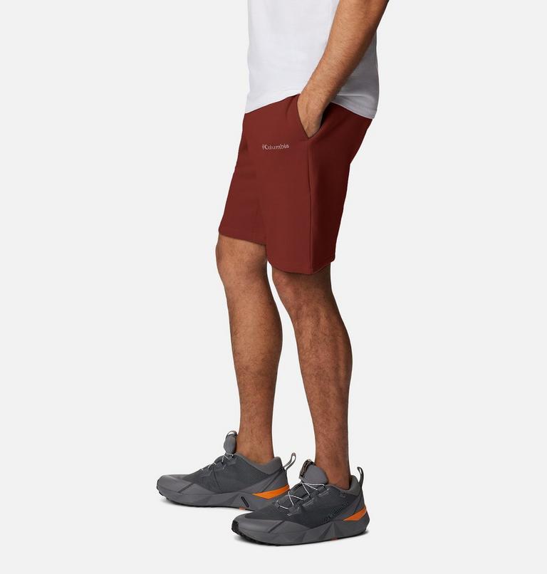 Men's Columbia Logo Fleece Shorts, Color: Auburn, image 3