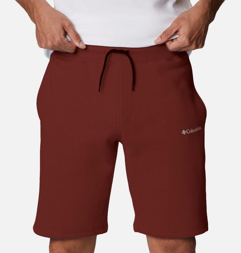 Men's Columbia Logo Fleece Shorts, Color: Auburn, image 4
