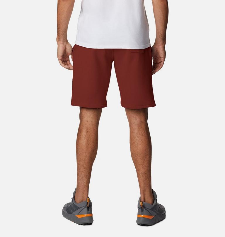 Men's Columbia Logo Fleece Shorts, Color: Auburn, image 2