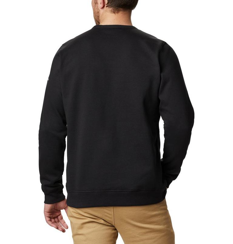 Men's Columbia Logo Fleece Crew, Color: Black Puff Logo, image 2