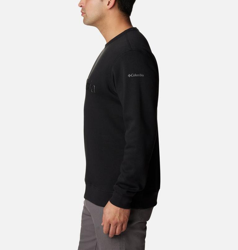 Men's Columbia Logo Fleece Crew, Color: Black CSC Branded Logo, image 3