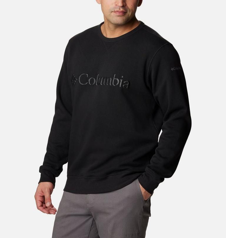 Men's Columbia Logo Fleece Crew, Color: Black CSC Branded Logo, image 5