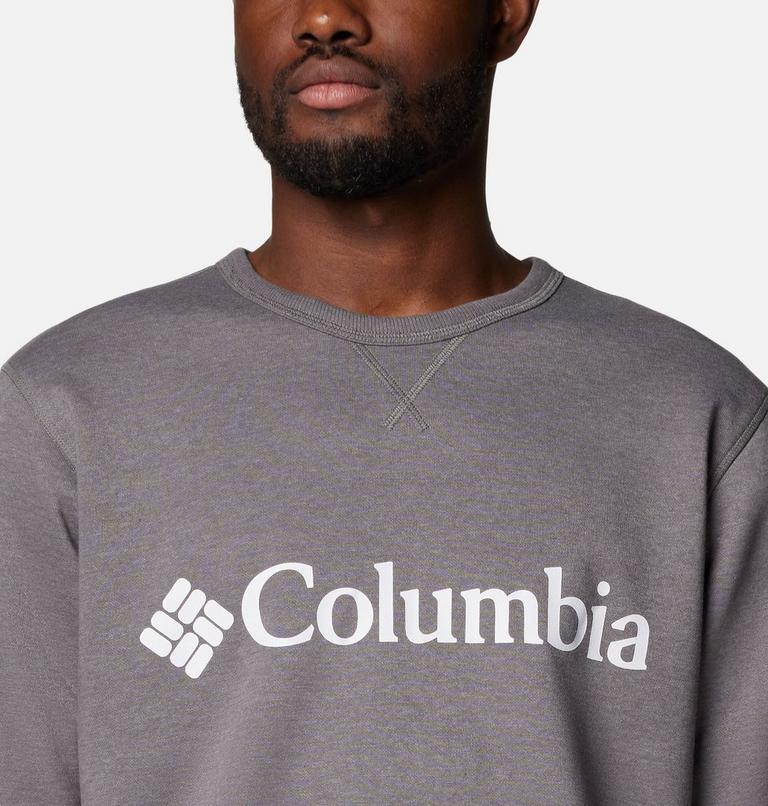 Men's Columbia Logo Fleece Crew, Color: City Grey Heather, CSC Branded Logo, image 4