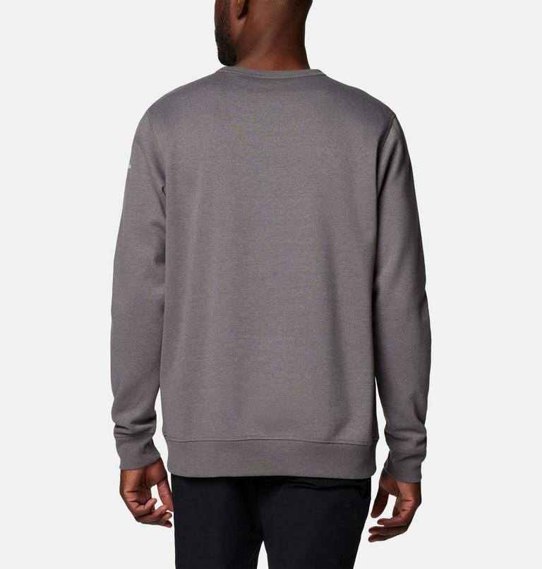 Men's Columbia Logo Fleece Crew, Color: City Grey Heather, CSC Branded Logo, image 2