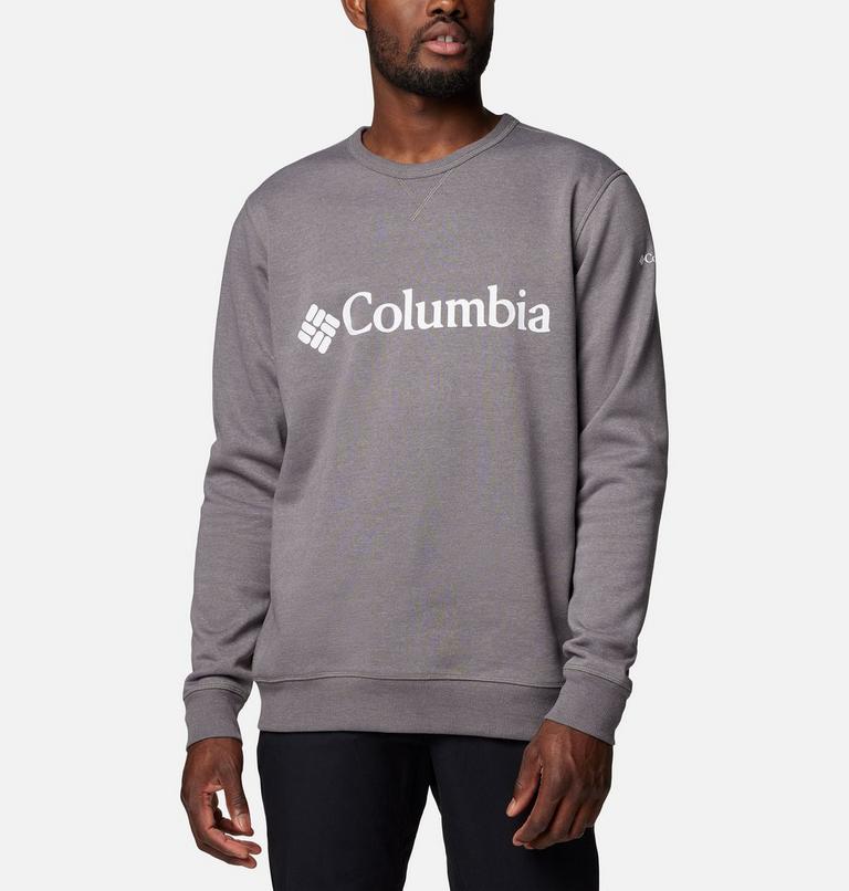 Men's Columbia Logo Fleece Crew, Color: City Grey Heather, CSC Branded Logo, image 1