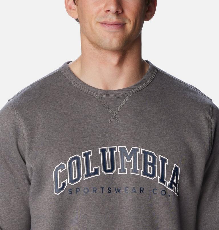M Columbia Logo Fleece Crew | 026 | XXL, Color: City Grey Heather, CSC Varsity Arch 2, image 4