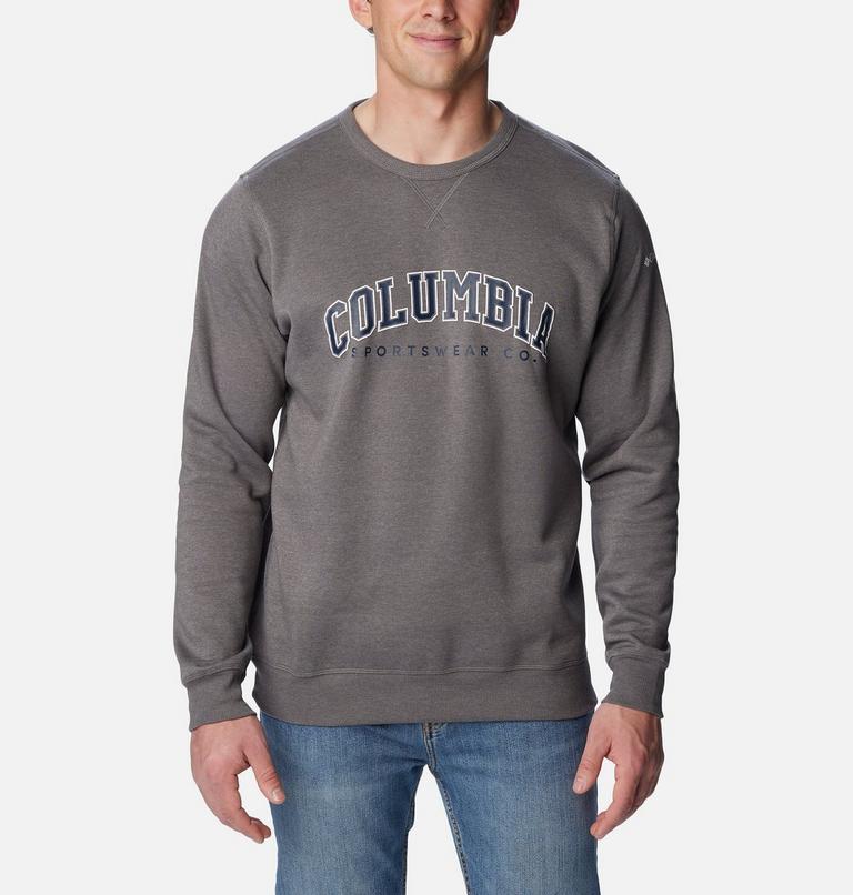 M Columbia Logo Fleece Crew | 026 | XXL, Color: City Grey Heather, CSC Varsity Arch 2, image 1