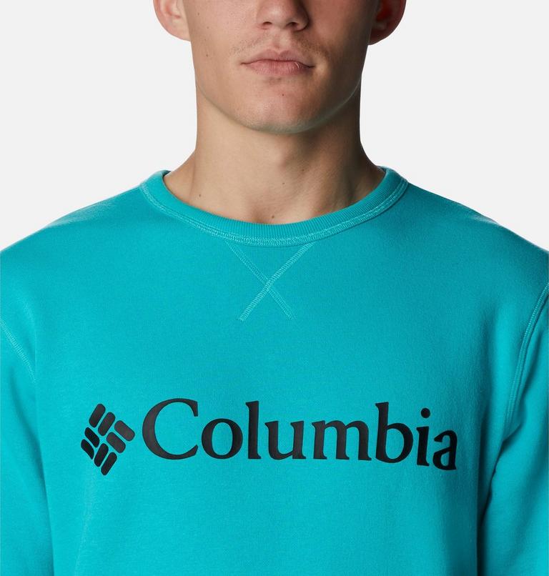 M Columbia Logo Fleece Crew | 454 | S, Color: Bright Aqua, CSC Branded Logo, image 4