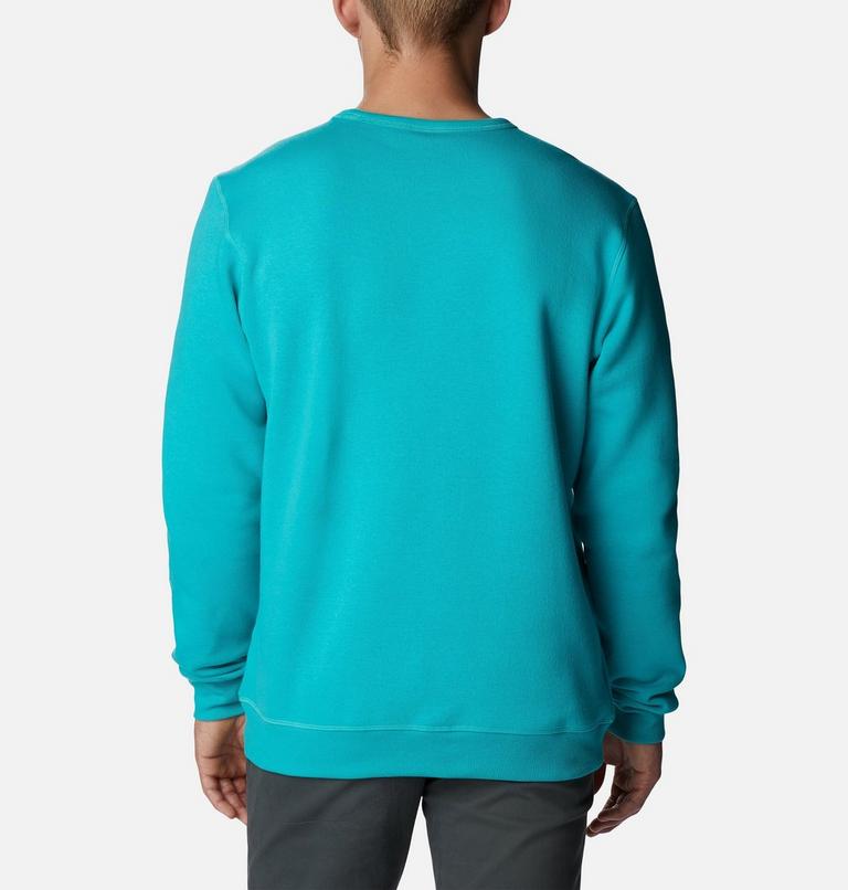 M Columbia Logo Fleece Crew | 454 | S, Color: Bright Aqua, CSC Branded Logo, image 2