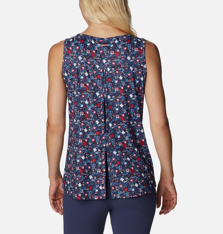 Women's Chill River Technical Tank, Color: Nocturnal, Mini Hibiscus, image 2