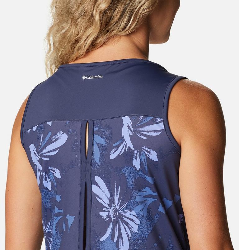 Women's Chill River Technical Tank, Color: Nocturnal Daisy Party, image 5