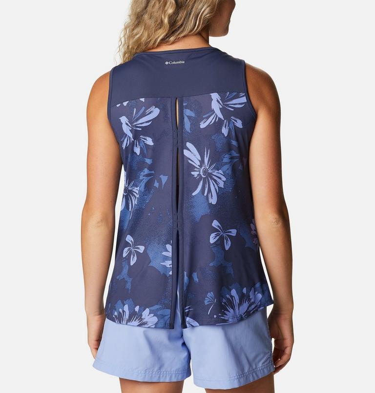 Women's Chill River Technical Tank, Color: Nocturnal Daisy Party, image 2