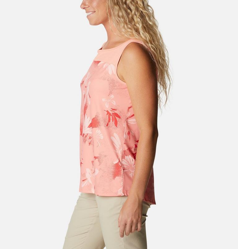Women's Chill River Technical Tank, Color: Coral Reef Daisy Party, image 3