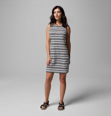 Women's Chill River Printed Dress, Color: White Spaced Stripe, image 3