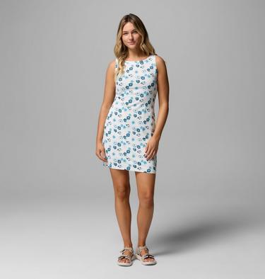 Women's Chill River Printed Dress, Color: White, Floweret, image 15