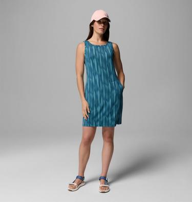 Women's Chill River Printed Dress, Color: Everblue, Shimmer, image 2