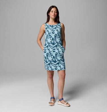 Women's Chill River Printed Dress, Color: Everblue, Botaniflage Tonal, image 9