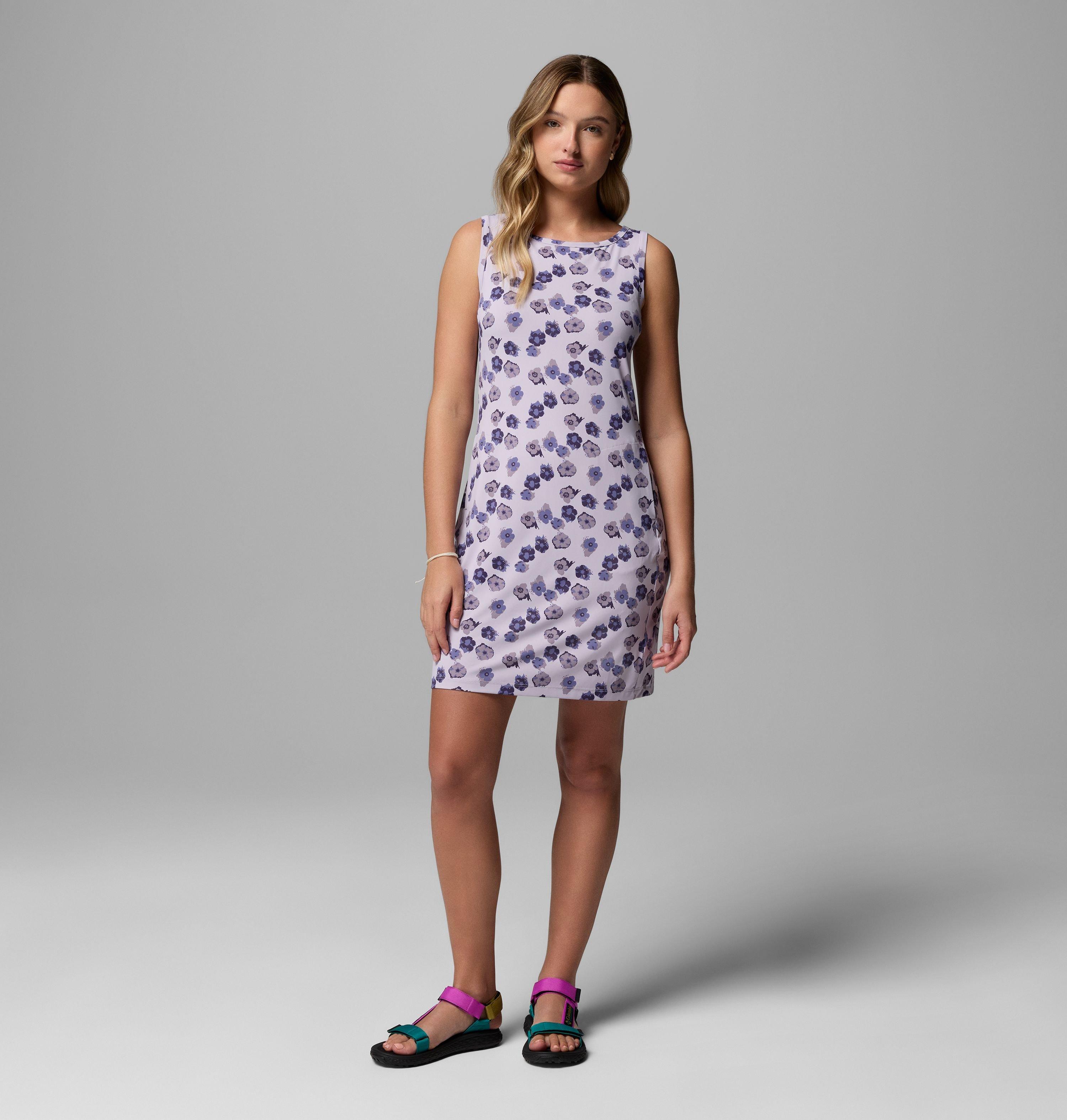 Columbia Women's Chill River Printed Dress - L - Purple,Prints
