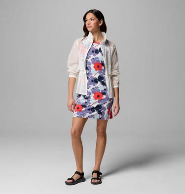 Women's Chill River Printed Dress, Color: Poppy Red, Ikatbloom, image 16