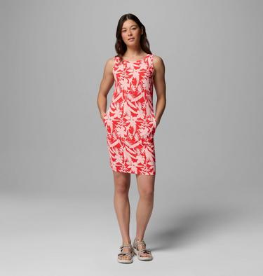 Robe imprim&eacute;e Chill River Femme, Color: Poppy Red, Botaniflage Tonal, image 1