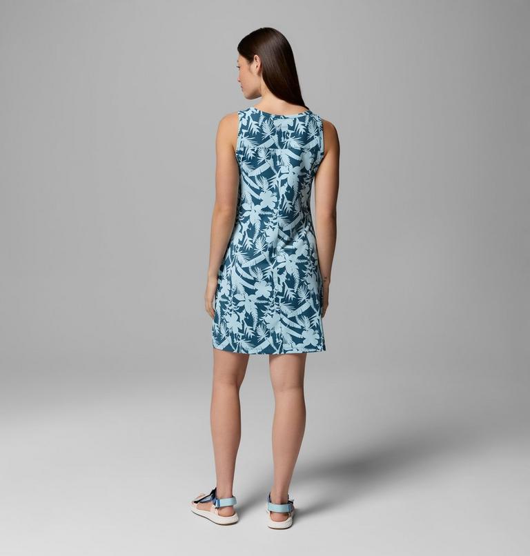 Women's Chill River Printed Dress, Color: Everblue, Botaniflage Tonal, image 3