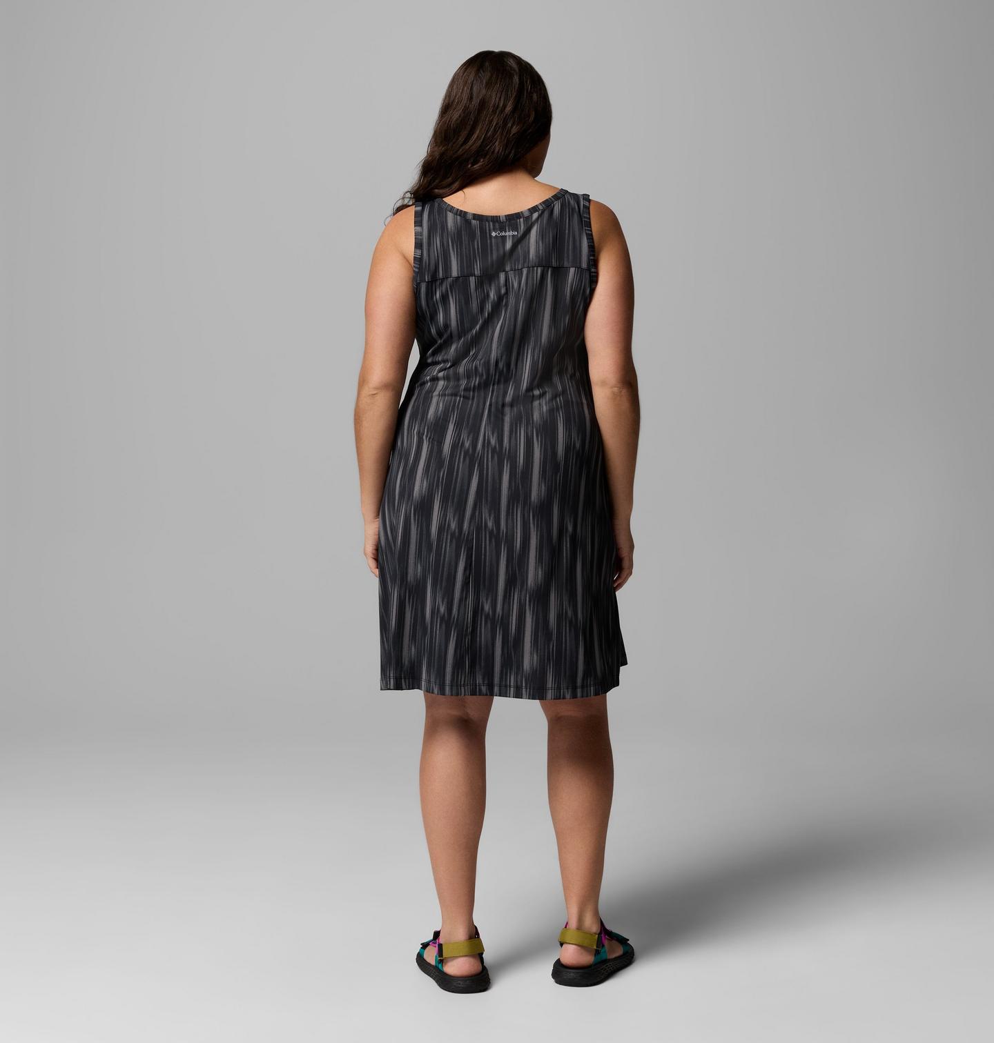 Женское платье Columbia Chill River Printed - Plus Size, цвет: Чёрный / Shimmer — фото 3