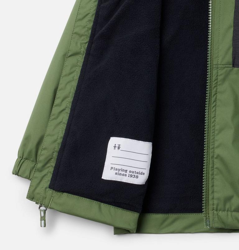 Toddlers' Rainy Trails Fleece Lined Waterproof Jacket - Boy, Color: Canteen, Black Slub, image 3